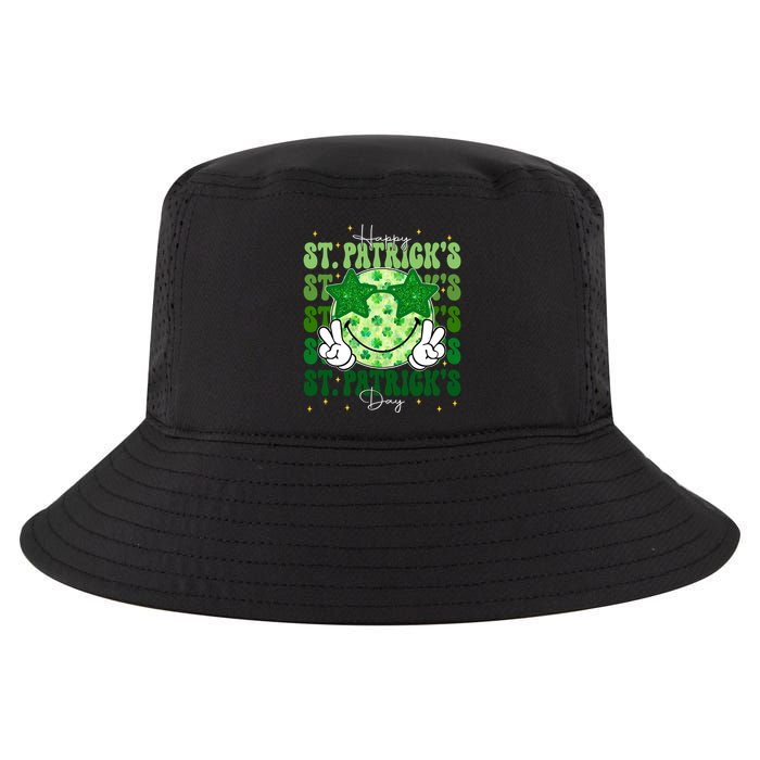 Groovy Happy St Patricks Day Shamrock Cool Comfort Performance Bucket Hat