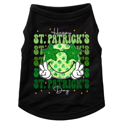 Groovy Happy St Patricks Day Shamrock Doggie Tank