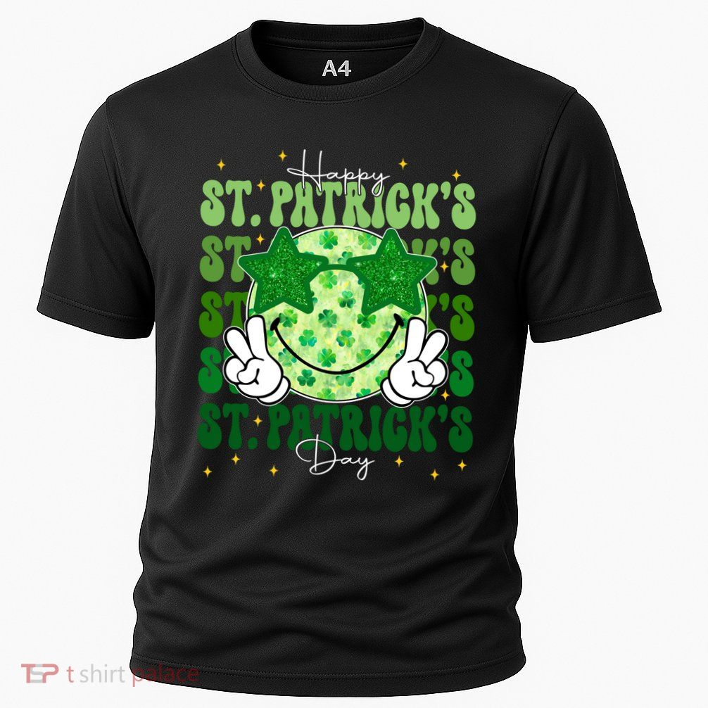 Groovy Happy St Patricks Day Shamrock Performance Shirt