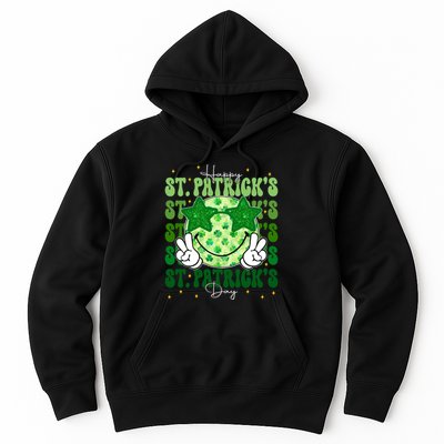 Groovy Happy St Patricks Day Shamrock Hoodie