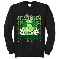 Groovy Happy St Patricks Day Shamrock Sweatshirt