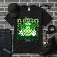 Groovy Happy St Patricks Day Shamrock Tall T-Shirt