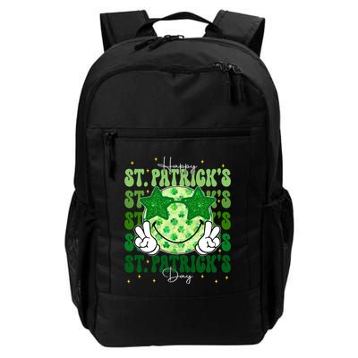 Groovy Happy St Patricks Day Shamrock Backpack