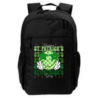 Groovy Happy St Patricks Day Shamrock Backpack