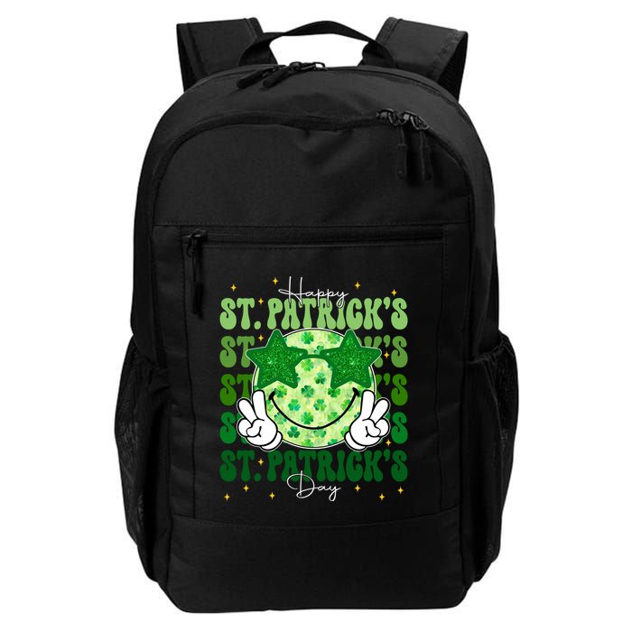 Groovy Happy St Patricks Day Shamrock Backpack