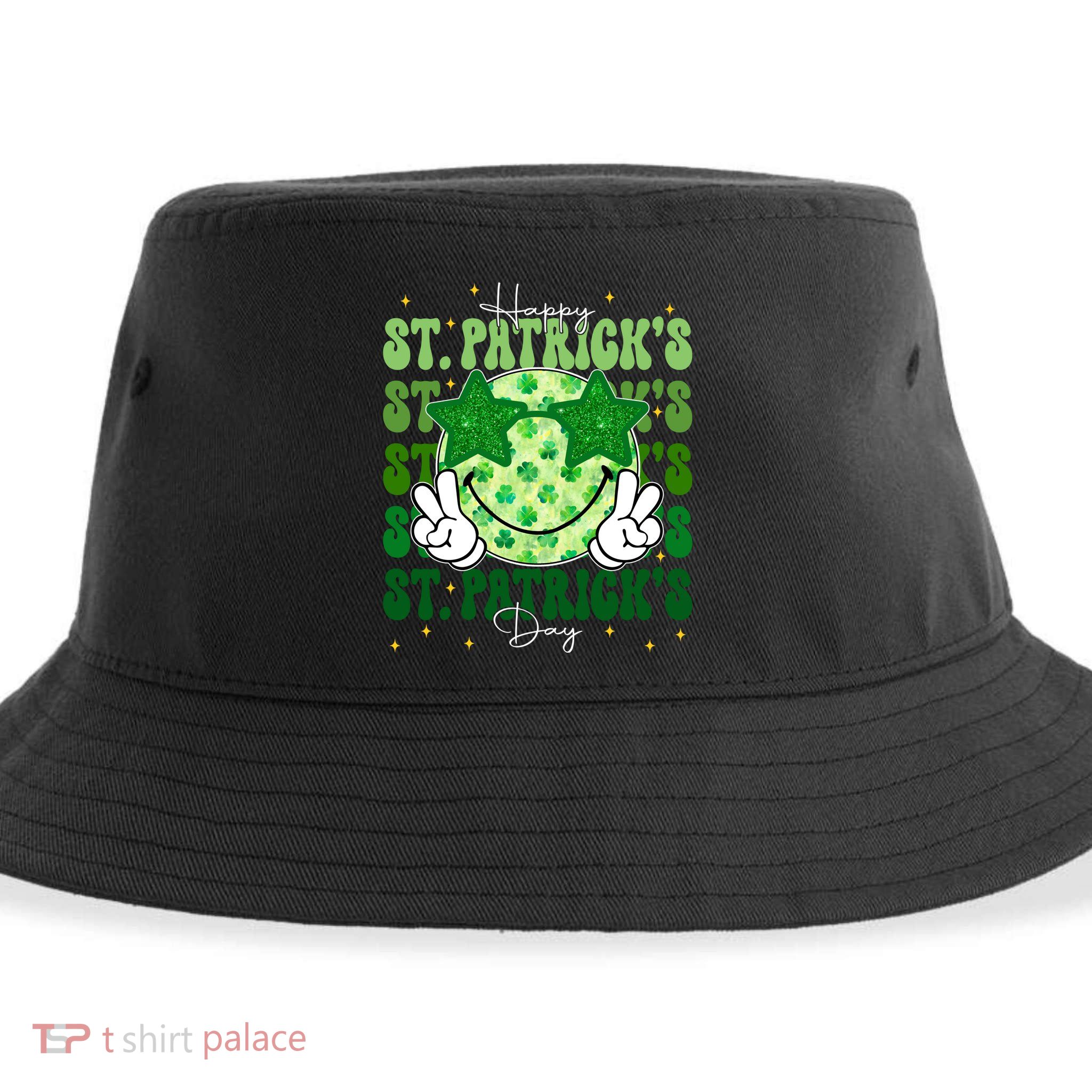 Groovy Happy St Patricks Day Shamrock Sustainable Bucket Hat