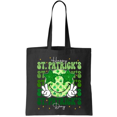 Groovy Happy St Patricks Day Shamrock Bag