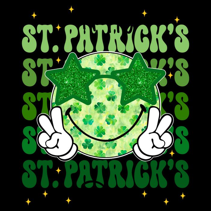 Groovy Happy St Patricks Day Shamrock 16oz Travel Tumbler