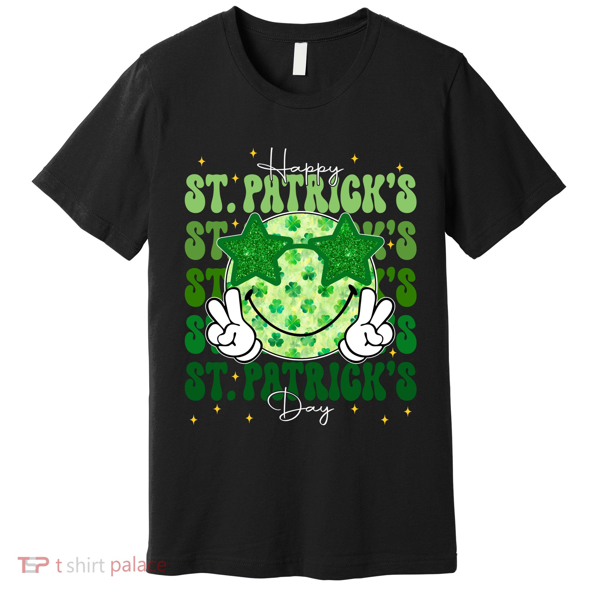 Groovy Happy St Patricks Day Shamrock Premium T-Shirt