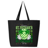 Groovy Happy St Patricks Day Shamrock 25L Jumbo Tote