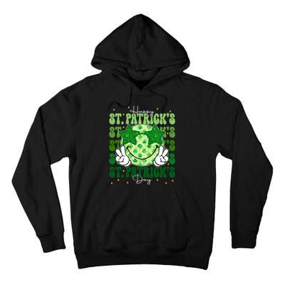 Groovy Happy St Patricks Day Shamrock Tall Hoodie