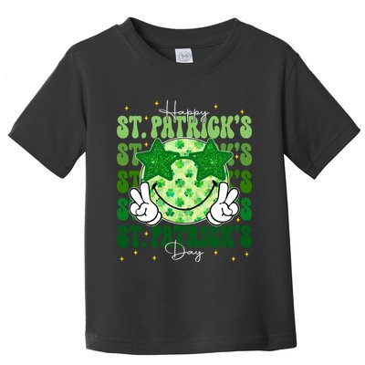 Groovy Happy St Patricks Day Shamrock Toddler T-Shirt
