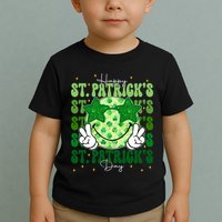 Groovy Happy St Patricks Day Shamrock Toddler T-Shirt
