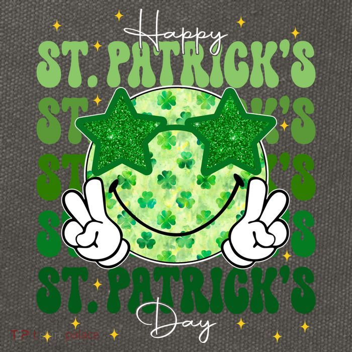 Groovy Happy St Patricks Day Shamrock Cotton Canvas Backpack