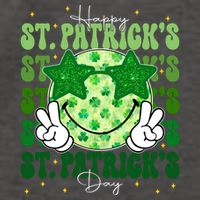 Groovy Happy St Patricks Day Shamrock Vector Backpack