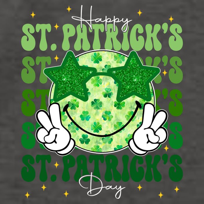 Groovy Happy St Patricks Day Shamrock Vector Backpack