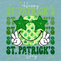 Groovy Happy St Patricks Day Shamrock Sueded Cloud Jersey T-Shirt