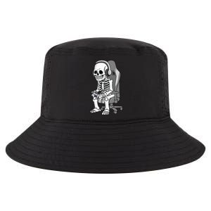 Gaming Halloween Skeleton Scary Gamer Cool Comfort Performance Bucket Hat