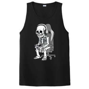 Gaming Halloween Skeleton Scary Gamer PosiCharge Competitor Tank