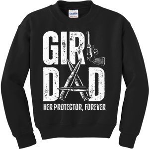 GirlDad Her Solder Forever Proud Fathers Day Dad Kids Sweatshirt