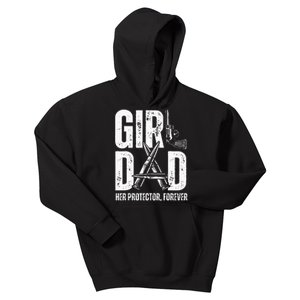 GirlDad Her Solder Forever Proud Fathers Day Dad Kids Hoodie