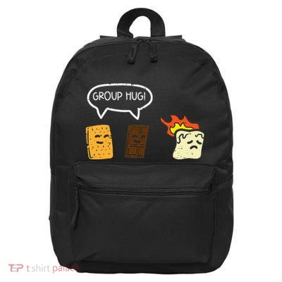 Group Hug Smores Funny Camping Joke Camp 16 in Basic Backpack