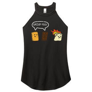 Group Hug Smores Funny Camping Joke Camp Women’s Perfect Tri Rocker Tank