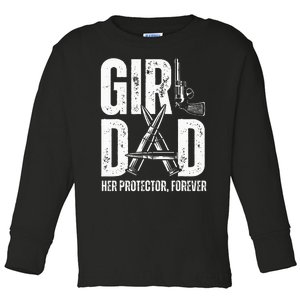 GirlDad Her Solder Forever Proud Fathers Day Dad Toddler Long Sleeve Shirt