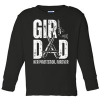 GirlDad Her Solder Forever Proud Fathers Day Dad Toddler Long Sleeve Shirt