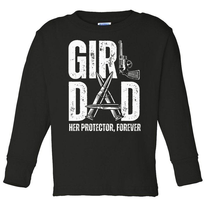 GirlDad Her Solder Forever Proud Fathers Day Dad Toddler Long Sleeve Shirt