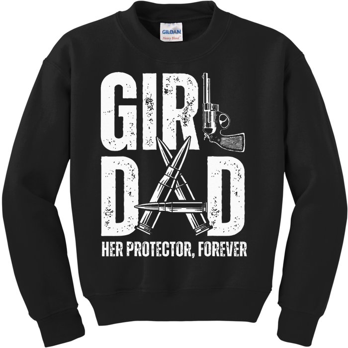 GirlDad Her Solder Forever Proud Fathers Day Dad Kids Sweatshirt