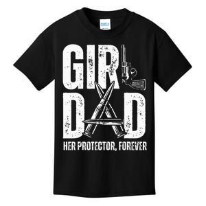 GirlDad Her Solder Forever Proud Fathers Day Dad Kids T-Shirt