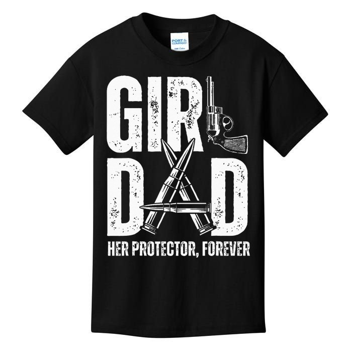 GirlDad Her Solder Forever Proud Fathers Day Dad Kids T-Shirt