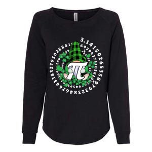 Gnome Hold Shamrock Pi Day Math 3.14Gnomes St Patricks Day Womens California Wash Sweatshirt