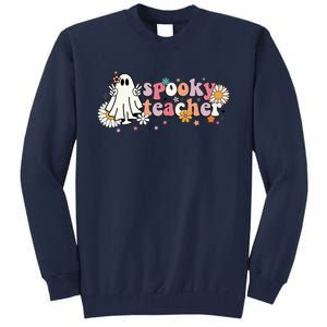 Groovy Halloween Spooky Teacher Trick Or Teach Teacher Tall Sweatshirt