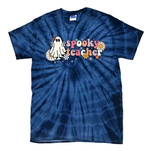 Groovy Halloween Spooky Teacher Trick Or Teach Teacher Tie-Dye T-Shirt