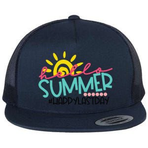 Graduation Hello Summer Happy Last Day Teacher Flat Bill Trucker Hat