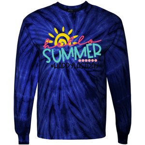 Graduation Hello Summer Happy Last Day Teacher Tie-Dye Long Sleeve Shirt