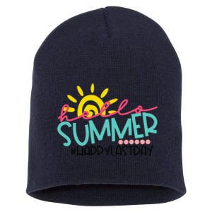 Graduation Hello Summer Happy Last Day Teacher Short Acrylic Beanie