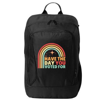 Groovy Have The Day You Voted For Retro City Backpack