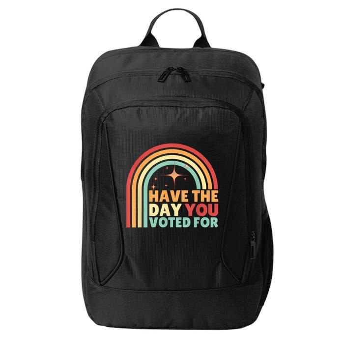 Groovy Have The Day You Voted For Retro City Backpack