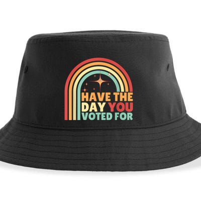 Groovy Have The Day You Voted For Retro Sustainable Bucket Hat