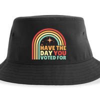 Groovy Have The Day You Voted For Retro Sustainable Bucket Hat