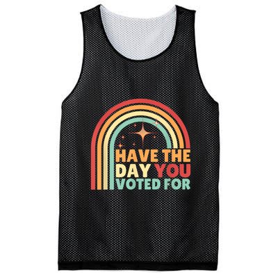 Groovy Have The Day You Voted For Retro Mesh Reversible Basketball Jersey Tank