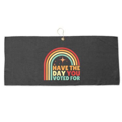 Groovy Have The Day You Voted For Retro Large Microfiber Waffle Golf Towel