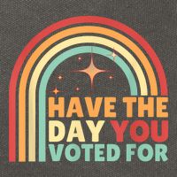 Groovy Have The Day You Voted For Retro Cotton Canvas Backpack