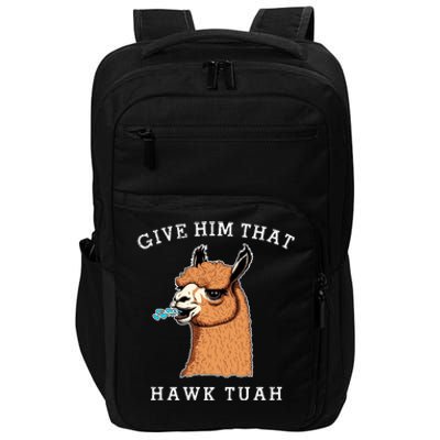 Give Him That Hawk Tuah Funny Sheep Viral Meme Impact Tech Backpack