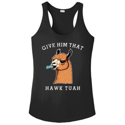 Give Him That Hawk Tuah Funny Sheep Viral Meme Ladies PosiCharge Competitor Racerback Tank