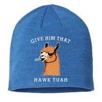 Give Him That Hawk Tuah Funny Sheep Viral Meme Sustainable Beanie