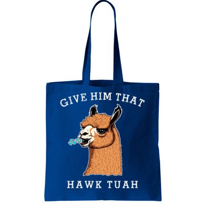 Give Him That Hawk Tuah Funny Sheep Viral Meme Tote Bag